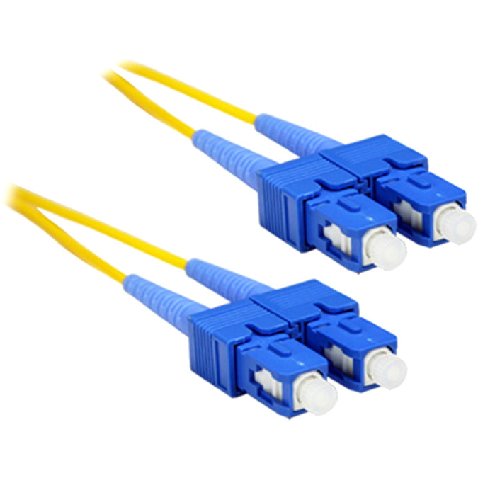 ENET 3M SC/SC Duplex Single-mode 9/125 OS1 or Better Yellow Fiber Patch Cable 3 meter SC-SC Individually Tested (SC2-SM-3M-ENC)