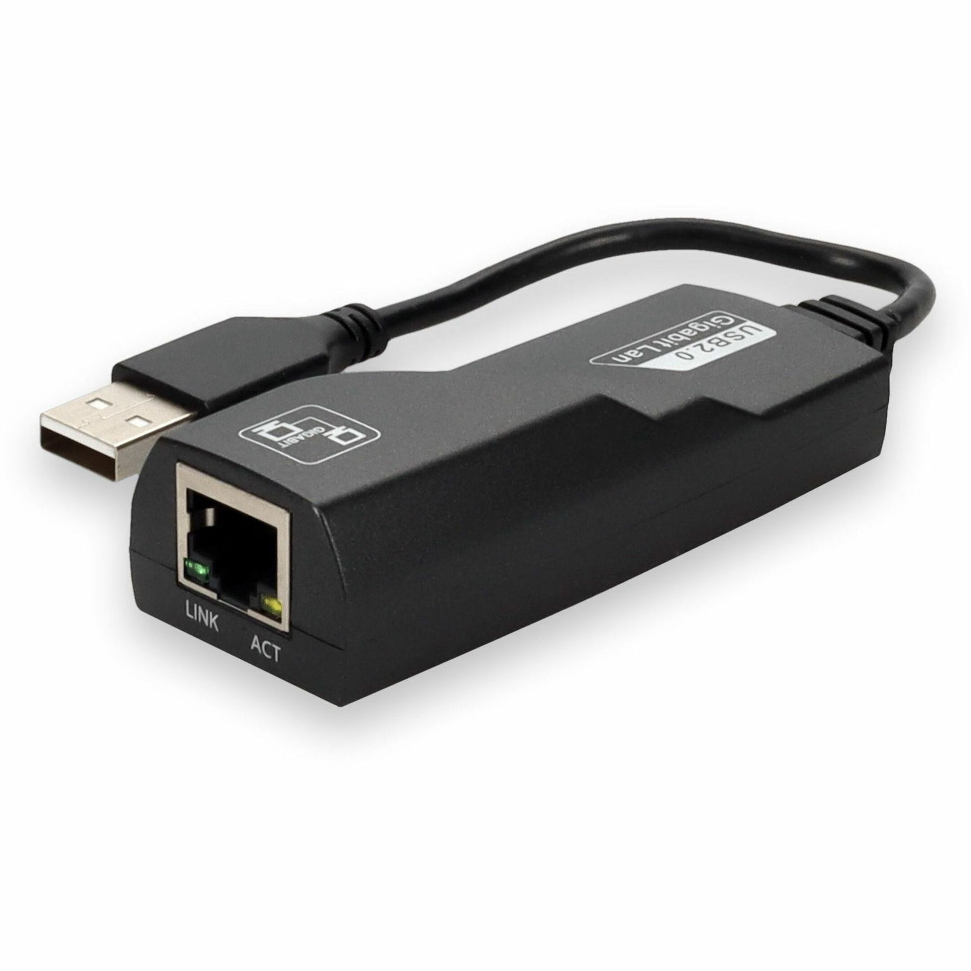 AddonUSB 2.0 (A) Mâle to RJ-45 Femelle Gris & Noir Adaptateur (USB2NIC)