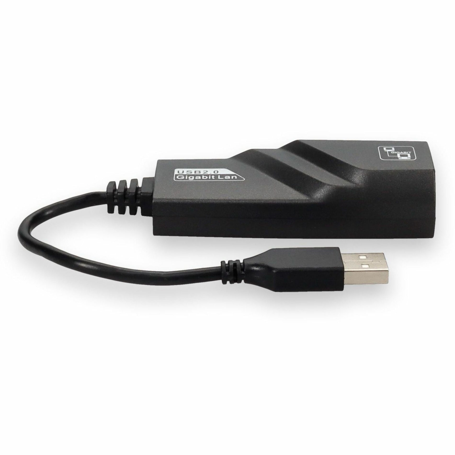 AddOn USB 2.0 (A) Male to RJ-45 Female Gray & Black Adapter (USB2NIC)