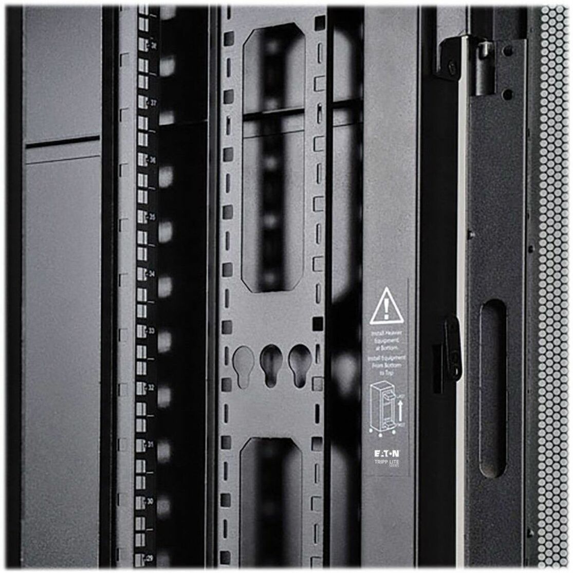 Close-up view of rack mounting system with U-space markers-alternate-image8