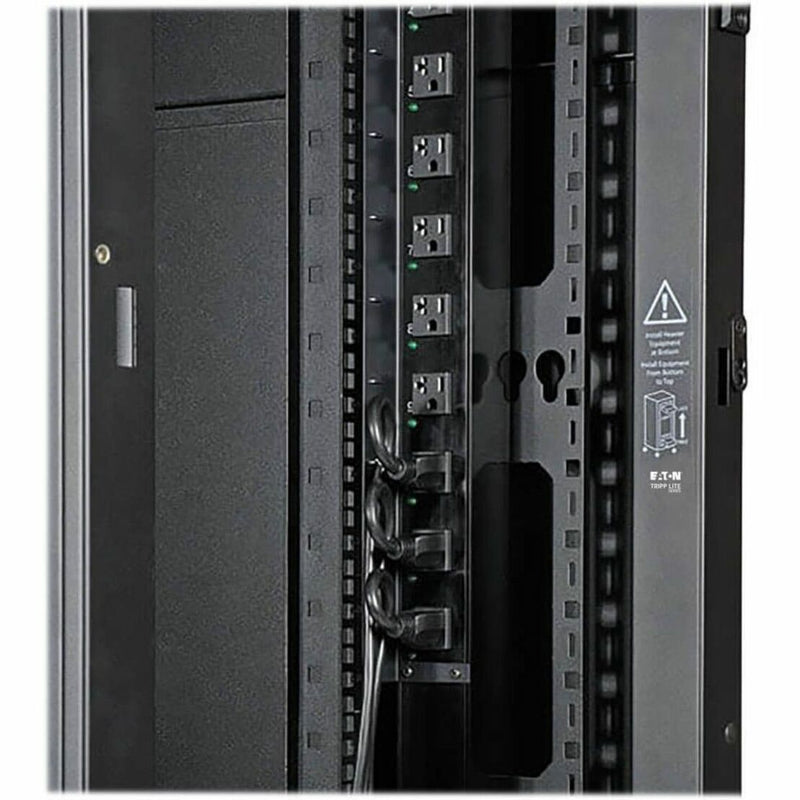 Close-up of PDU mounting locations and power integration features