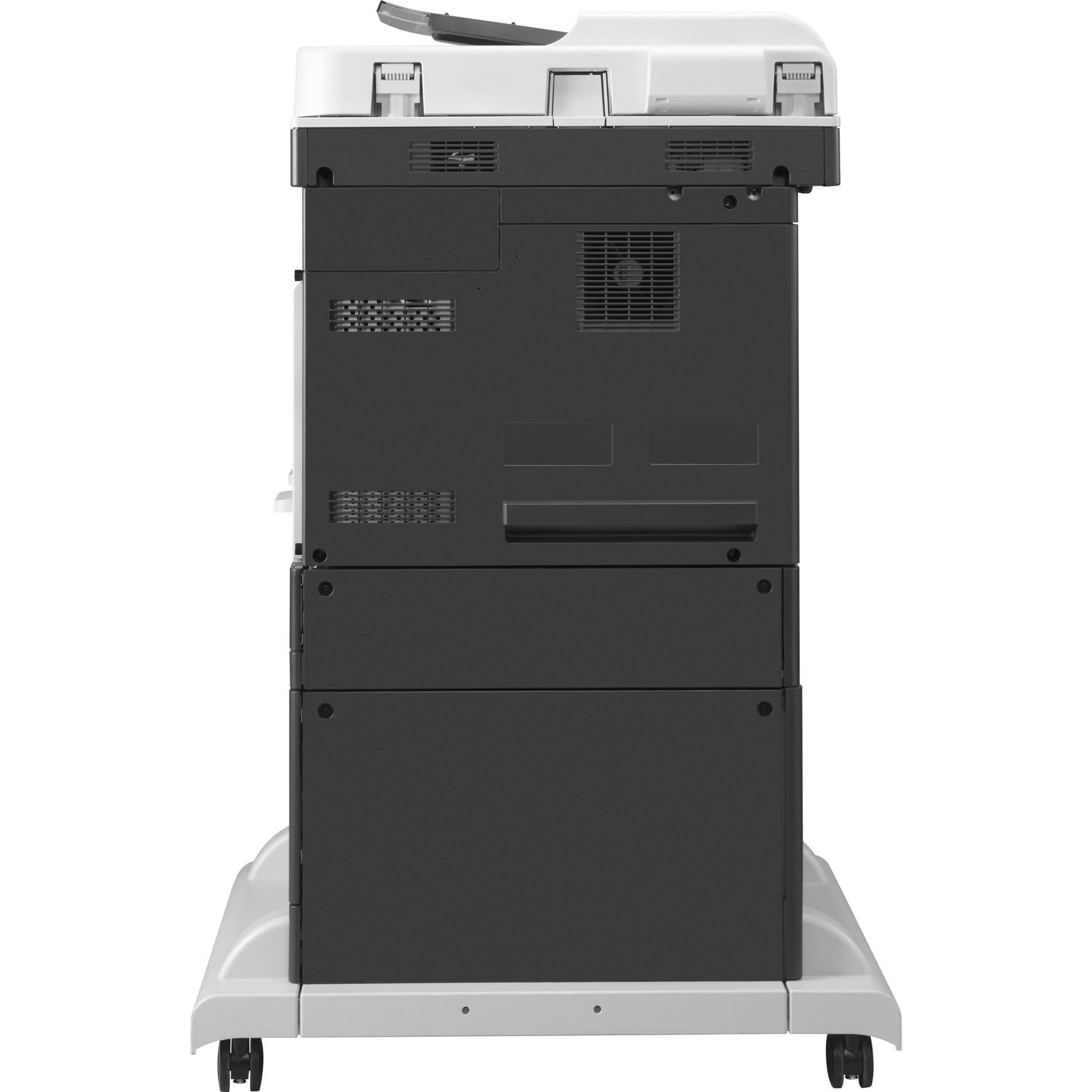 Rear view of HP LaserJet M725F showing cooling system and construction-alternate-image5