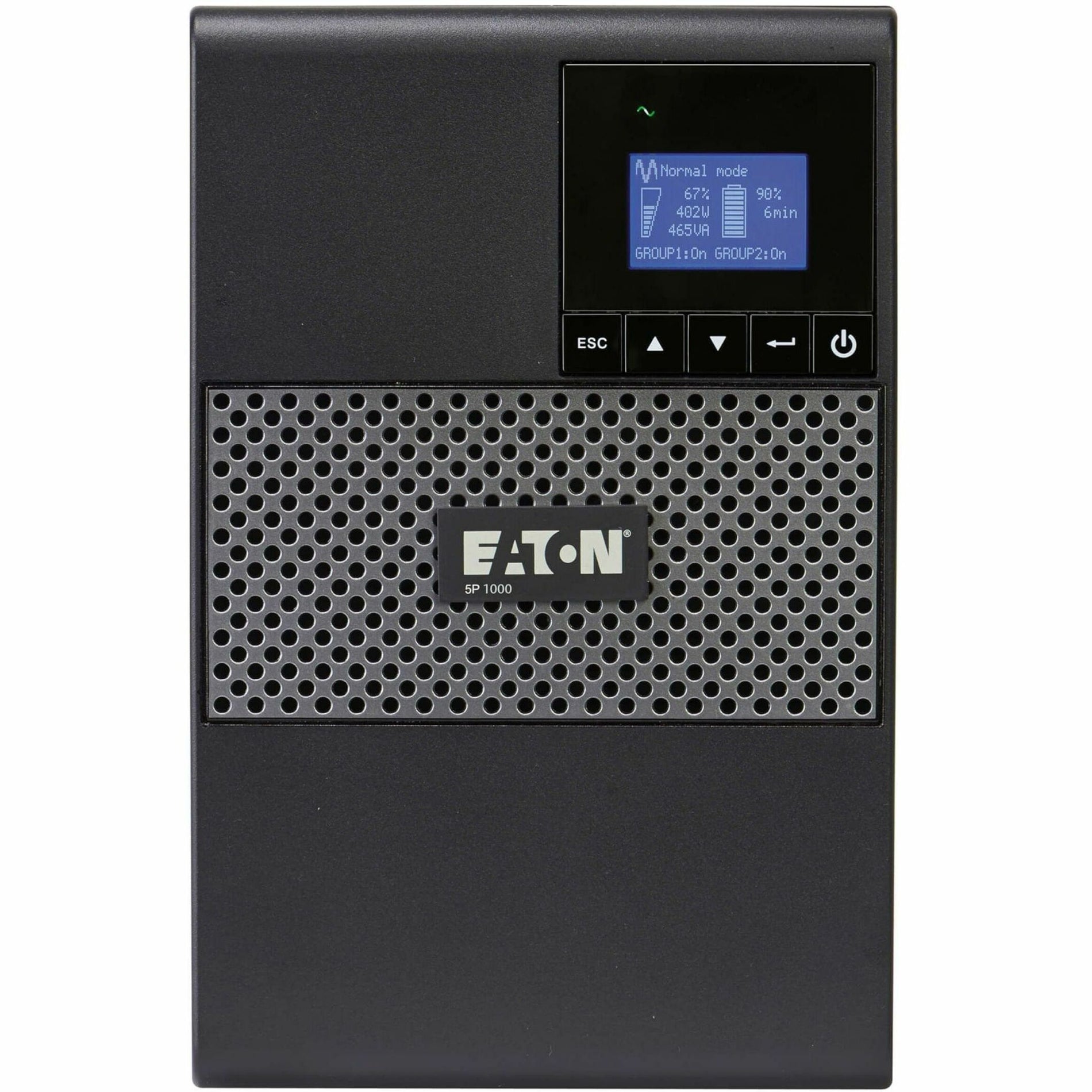 Eaton 5P 1440VA 1100W 120V Line-Interactive UPS, 5-15P, 8x 5-15R Outlets, True Sine Wave, Cybersecure Network Card Option, Tower - Battery Backup (5P1500)