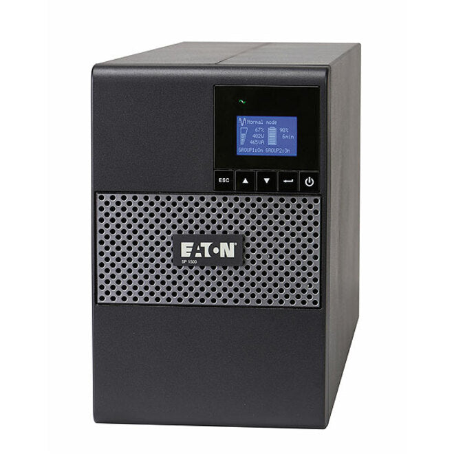 Eaton 5P 850VA 600W 230V Line-Interactive UPS, C14 Input, 6 C13 Outlets, True Sine Wave, Cybersecure Network Card Option, Tower - Battery Backup (5P850G)