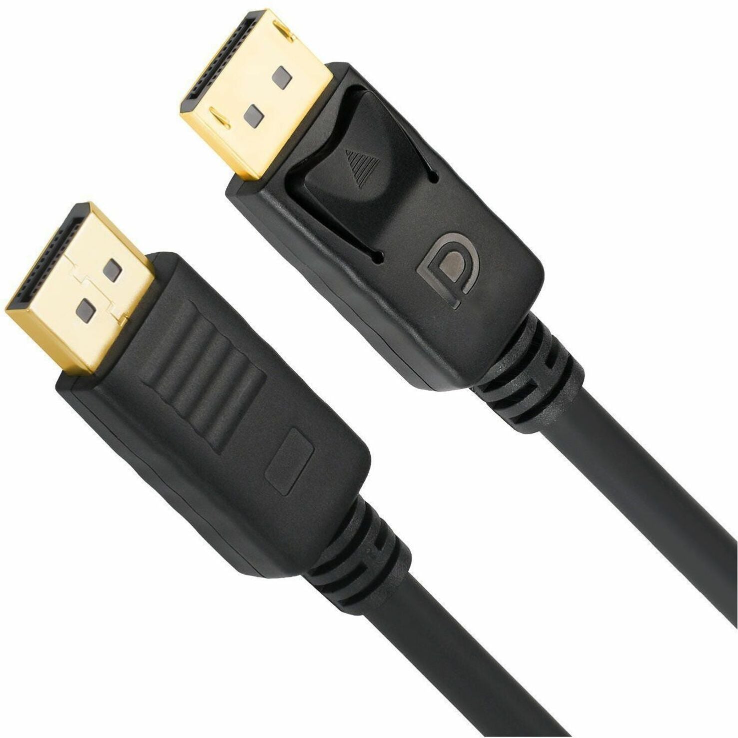 Detailed view of DisplayPort cable connectors showing strain relief and build quality-alternate-image2