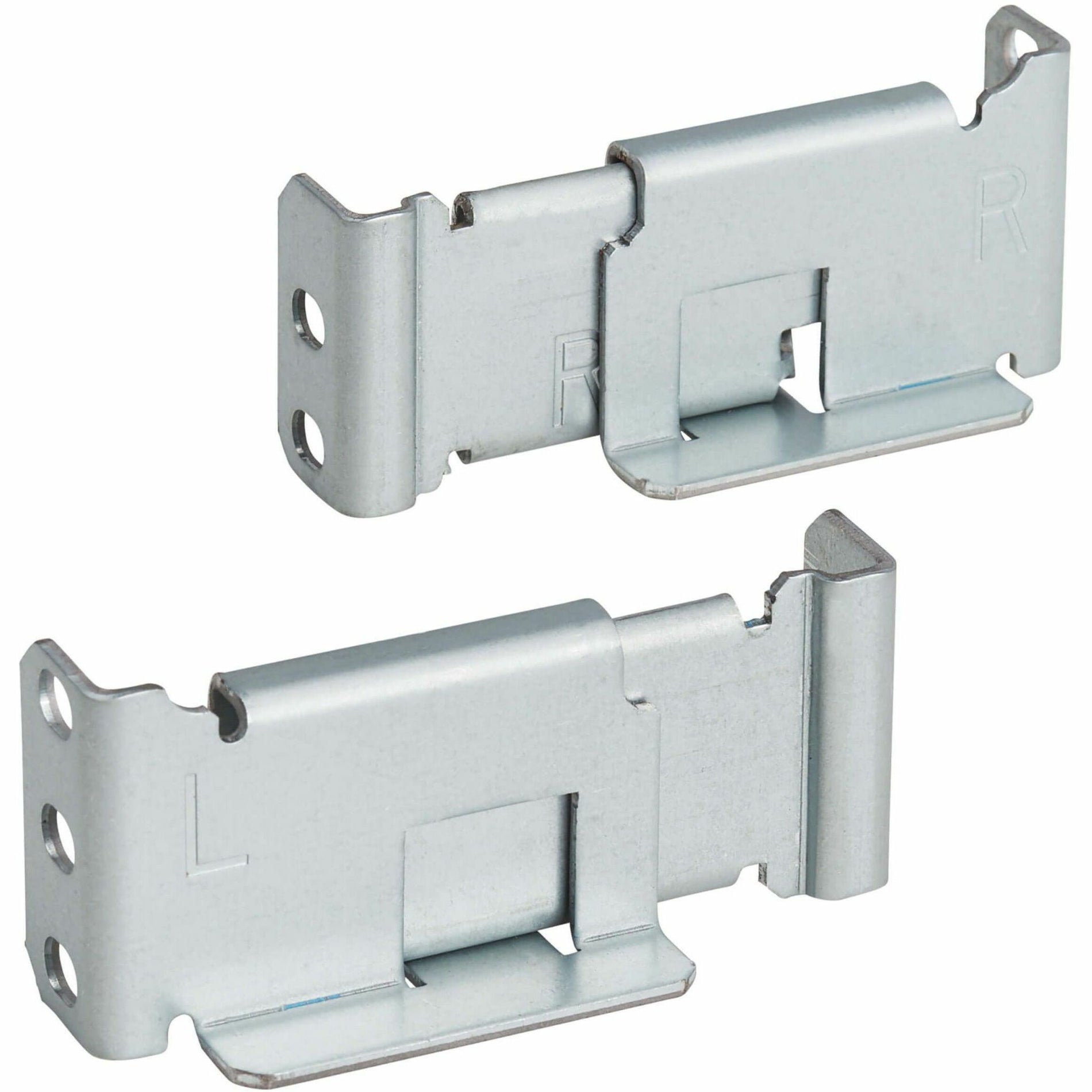 Detailed view of Eaton RK2PA rail kit interlocking bracket mechanism and mounting points-alternate-image2