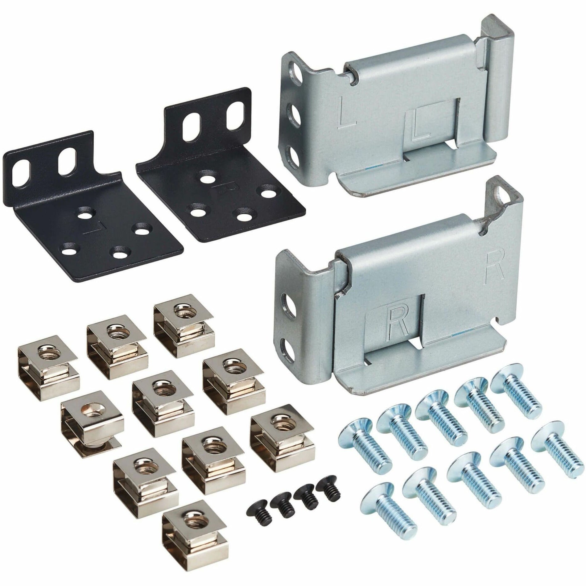 Complete component layout of Eaton RK2PA rail kit including mounting hardware and brackets-alternate-image5