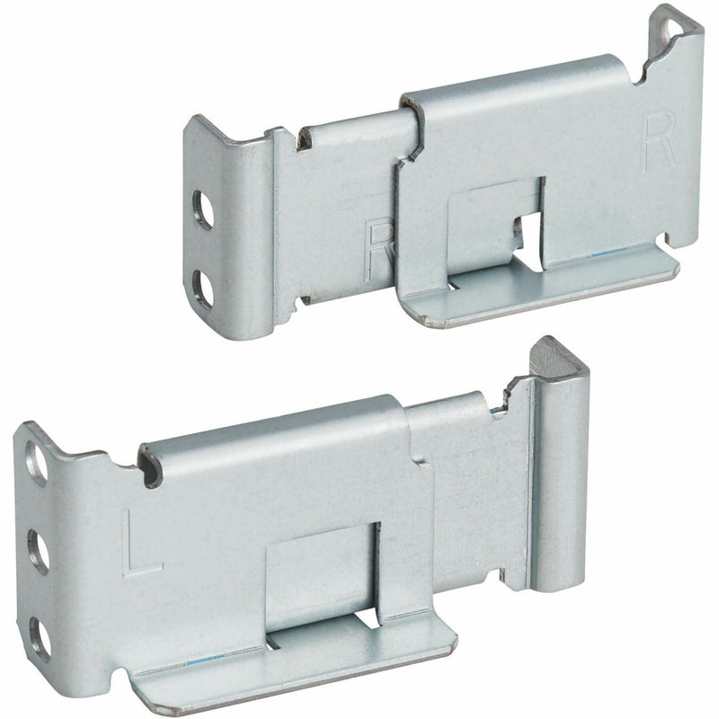 Detailed view of Eaton RK2PA rail kit interlocking bracket mechanism and mounting points