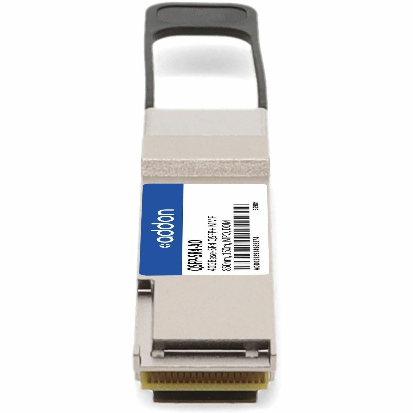 AddOn QSFP-SR4-AO อาริสต้า เน็ตเวิร์ค 40GBase-SR4 QSFP+ MMF 850nm ระยะ 150ม. MPO อีเธอร์เน็ต 40 กิกะบิต เส้นใยแก้วนำแสงมัลติโมดเป็น