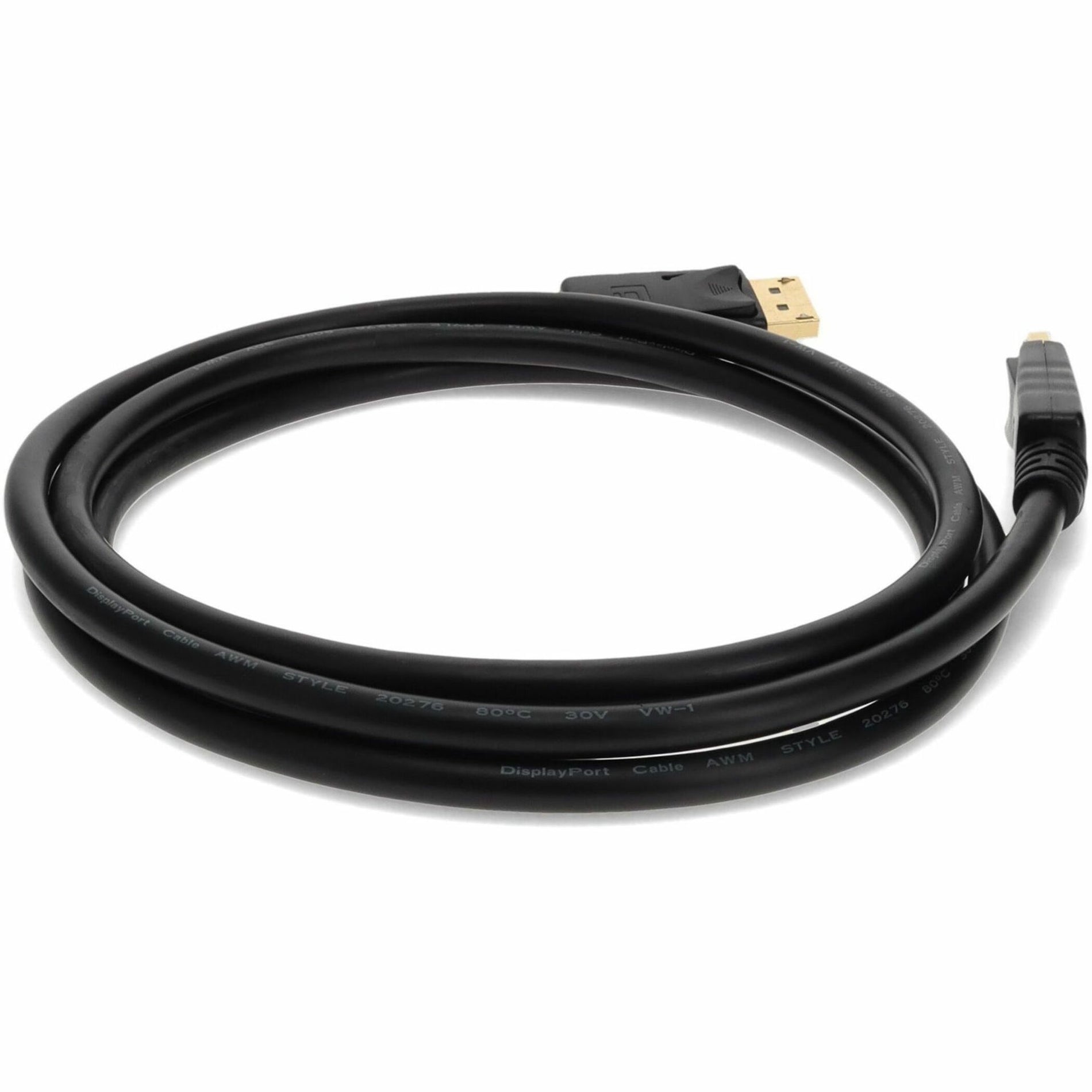 AddOn DISPLAYPORT10F 10ft (3M) DisplayPort Cable - Male to Male, High-Quality Audio/Video Transmission