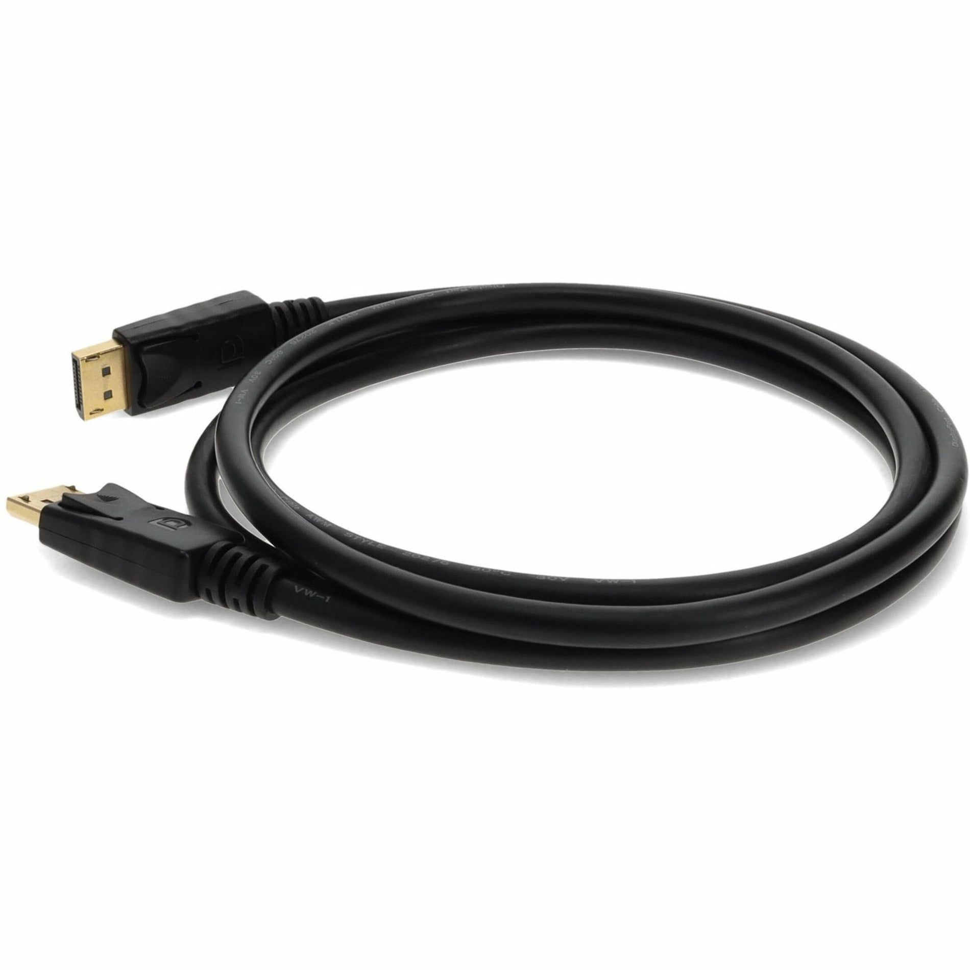 DisplayPort cable showcasing connector design from side angle-alternate-image2