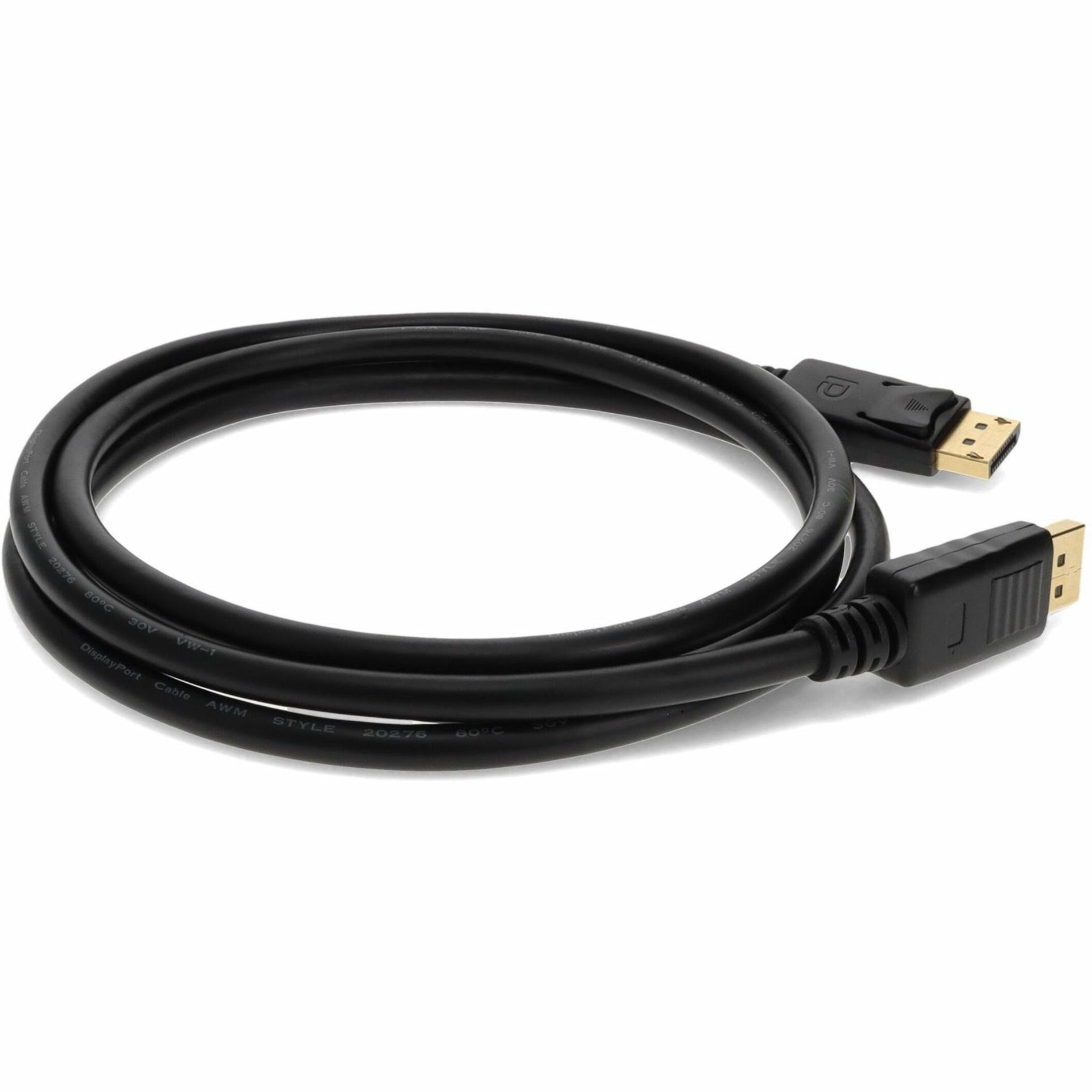 DisplayPort cable showing both connector ends and cable flexibility-alternate-image6