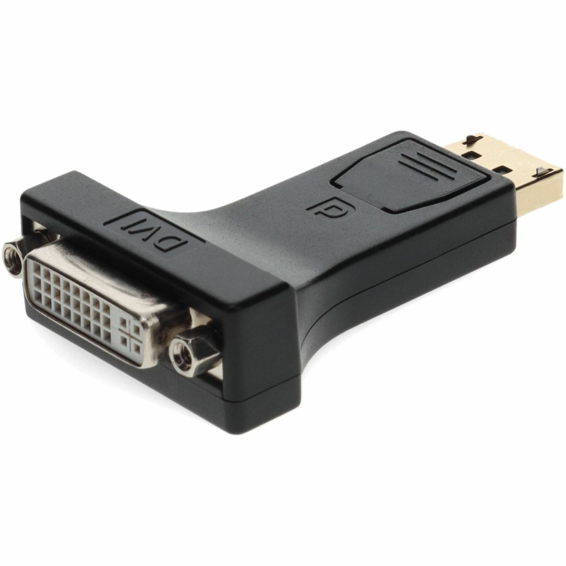 Angled view of DisplayPort to DVI adapter showing compact design-alternate-image5