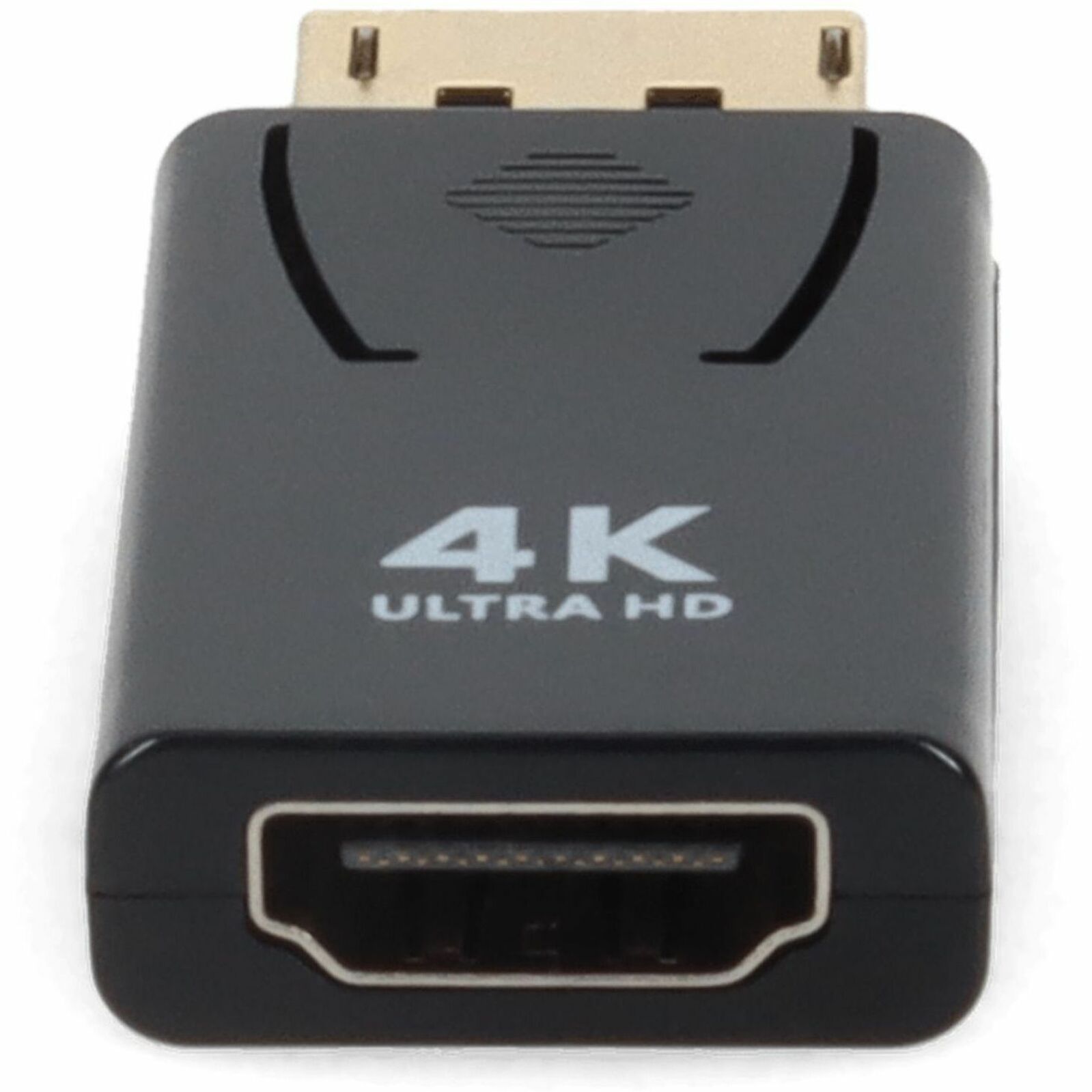 Close-up view of 4K Ultra HD branding on black adapter housing-alternate-image4