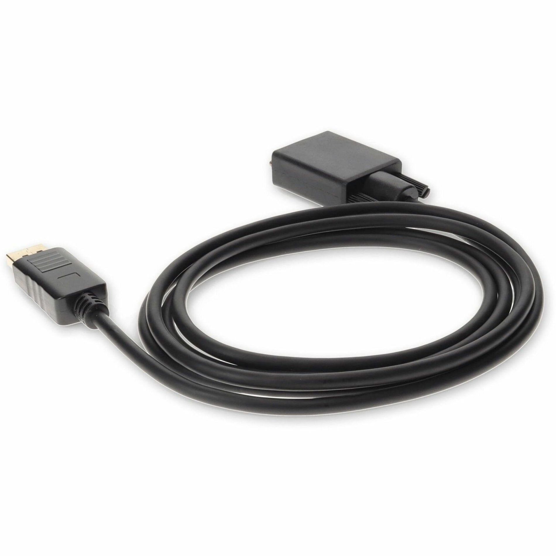 Angled view of DisplayPort to VGA adapter cable highlighting connector quality-alternate-image3