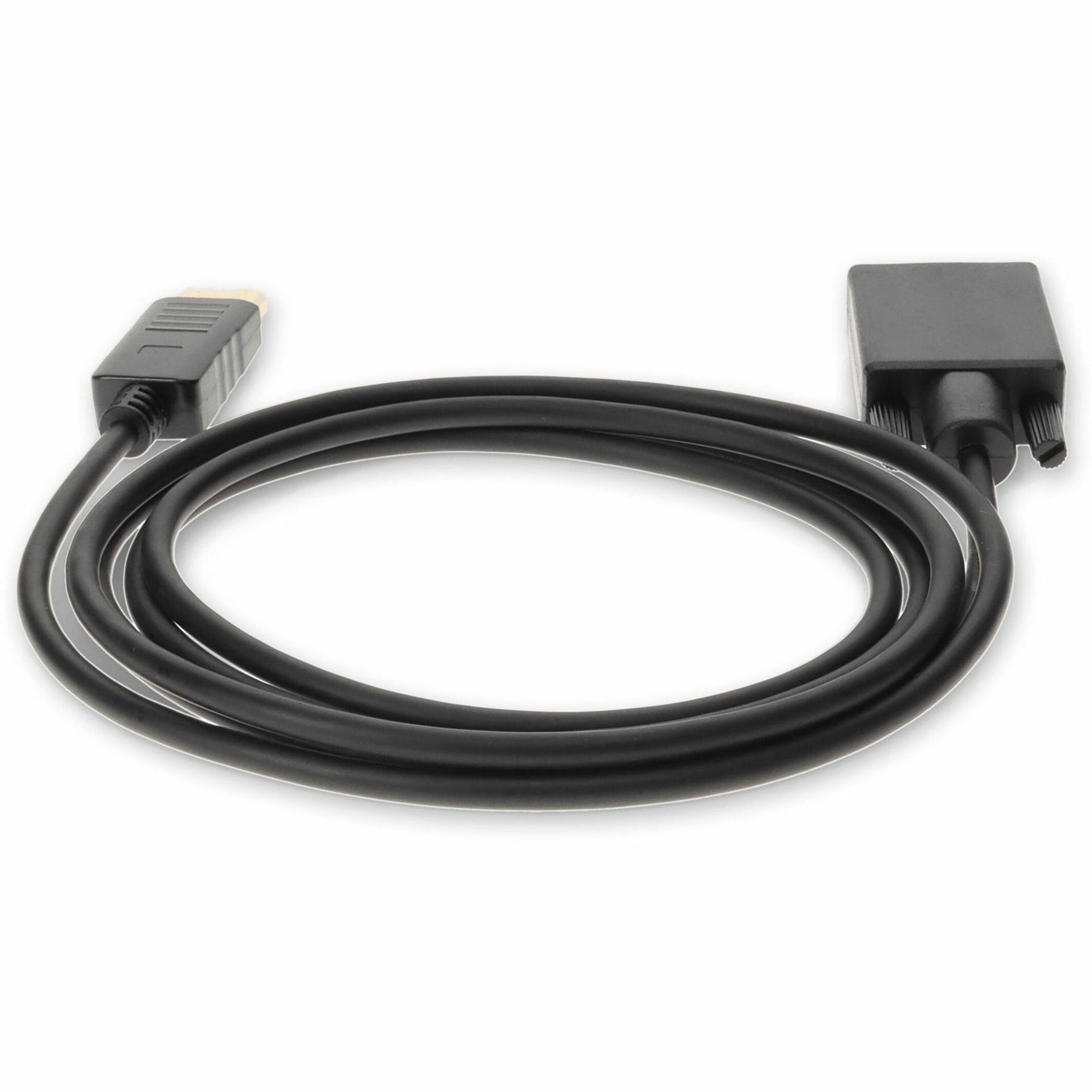 Full length view of DisplayPort to VGA adapter cable showing cable management properties-alternate-image4