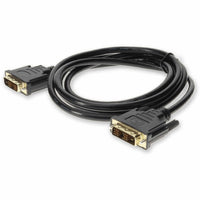 15-foot black DVI-D Single Link cable with male connectors and gold-plated pins shown at angle-alternate-image1