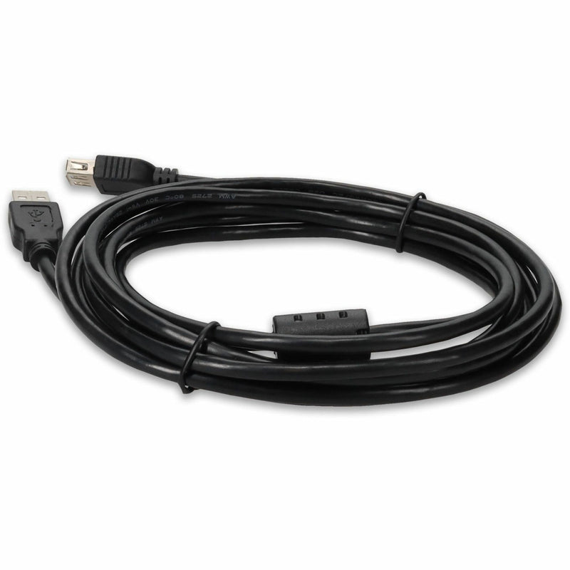 Angled view of USB extension cable highlighting connector design