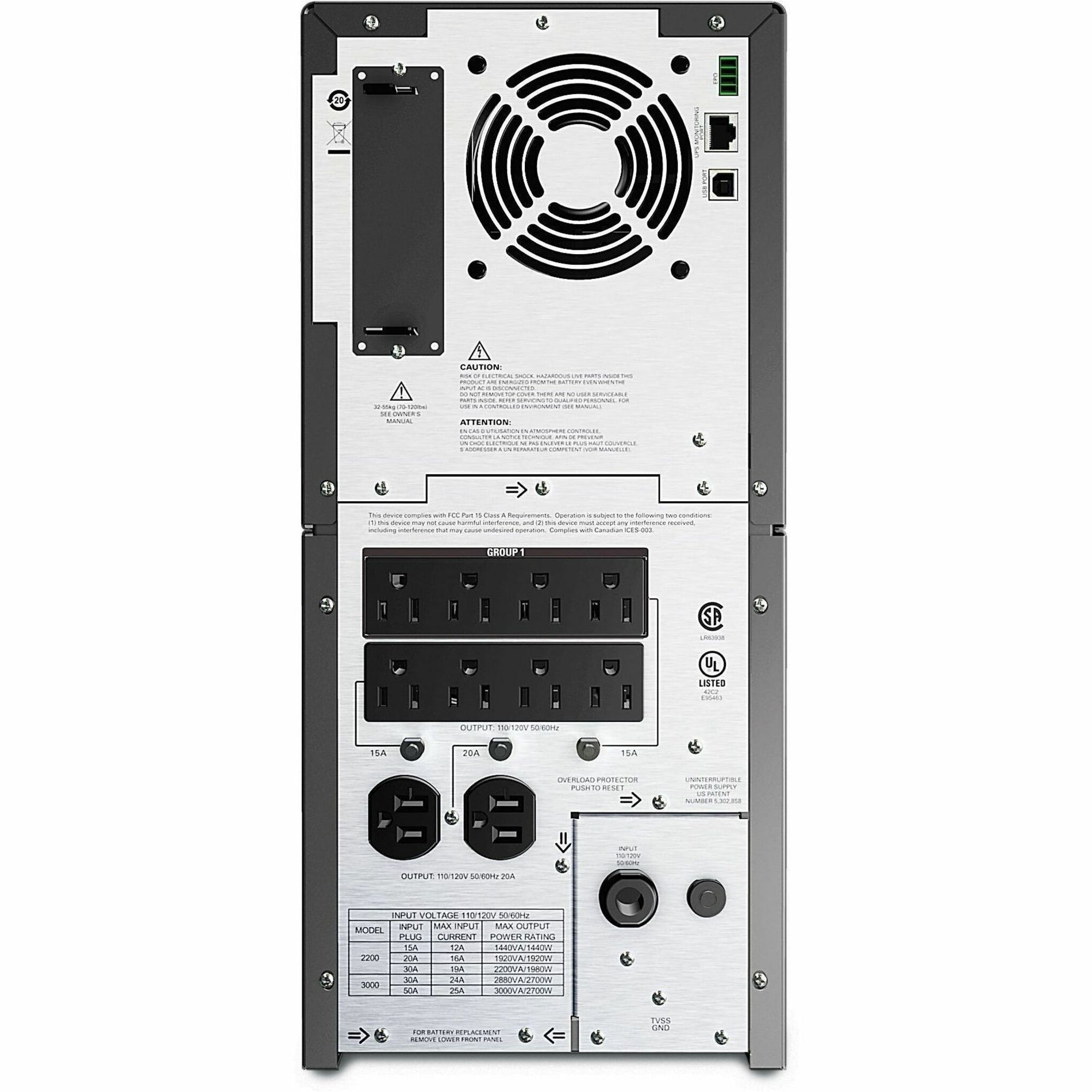 APC SMT2200US Smart-UPS 2200VA LCD 120V US Énergie Étoile Garantie de 3 Ans Capacité de Charge de 1920 VA/1980 W