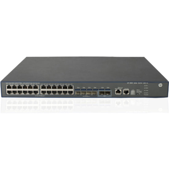 品牌名称：HPE   HPE E 5500-24G-PoE+-4SFP HI 交换机带有2个接口槽 (JG541A)