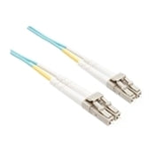 Unirise aqua multimode fiber optic patch cable with LC duplex connectors on both ends-alternate-image1