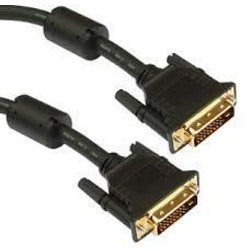 Black DVI-D dual link cable with gold-plated male connectors on both ends-alternate-image1