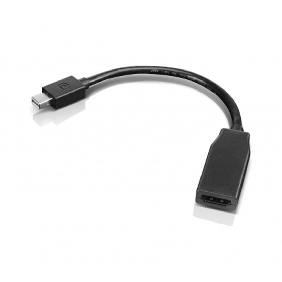 Lenovo Mini-DisplayPort to HDMI adapter with curved black cable and connectors-alternate-image1