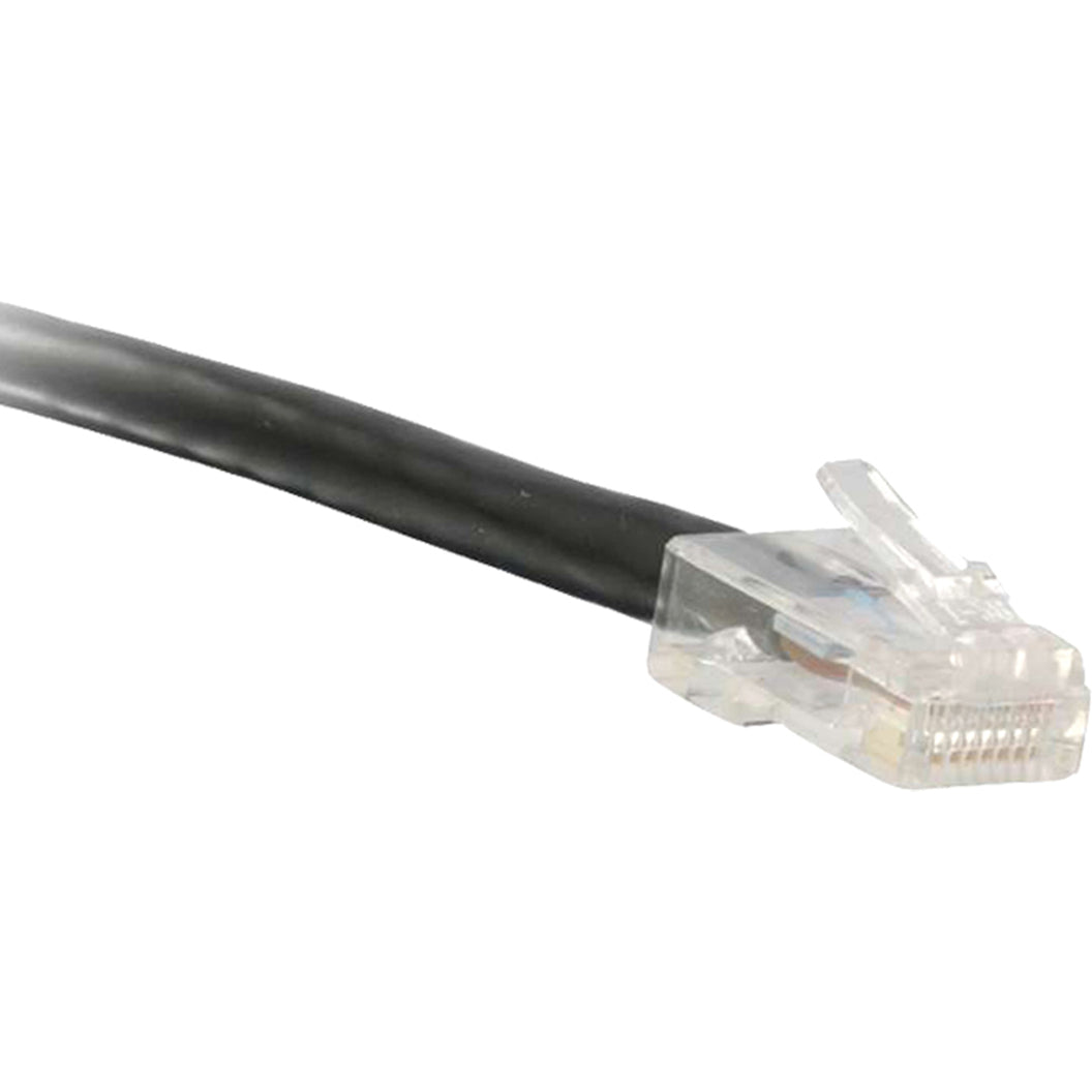 ENET Cat6 Black 50 Foot Non-Booted (No Boot) (UTP) High-Quality Network Patch Cable RJ45 to RJ45 - 50Ft (C6-BK-NB-50-ENC)