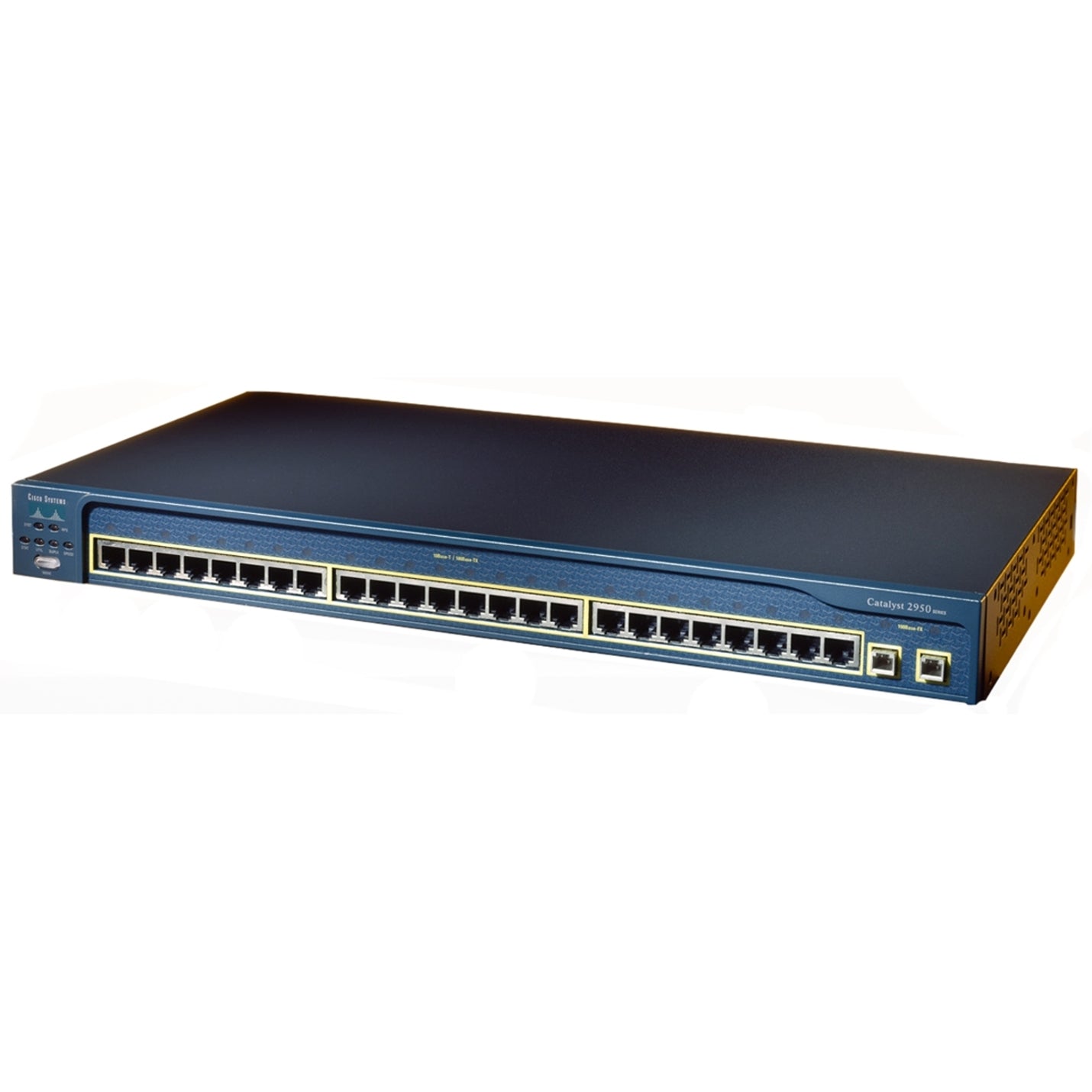 Cisco-IMSourcing Catalyst 2950T-24 Ethernet Switch, 24 Fast Ethernet Ports, 2 Gigabit Uplinks, Layer 4 Managed, VLAN Support, 16MB SDRAM, Rack-mountable 1U - WS-C2950T-24 (1 Year Warranty)