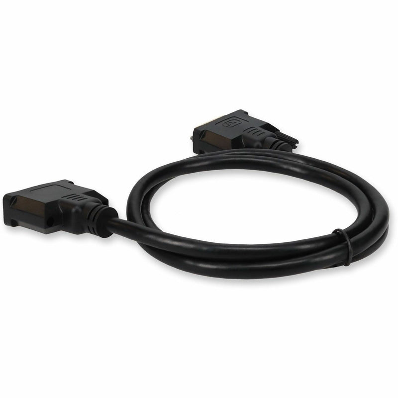 DVI-D cable showing 1-foot length with neat cable management from diagonal angle