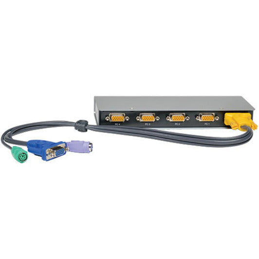 Tripp Lite by Eaton 4-Port Compact KVM Switch, Hot-Swappable, Plug-n-Play (B022-004-R)