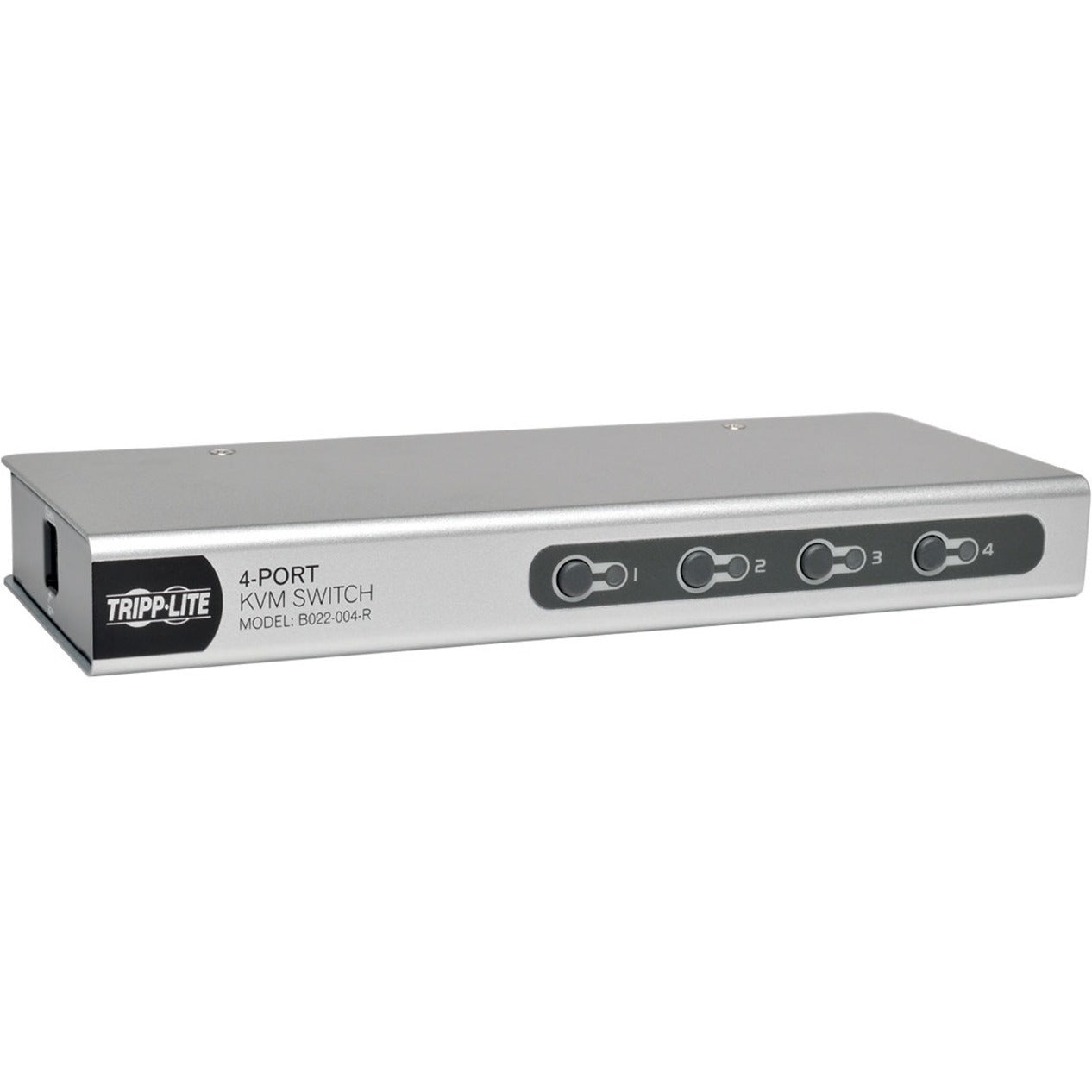 Tripp Lite by Eaton 4-Port Compact KVM Switch, Hot-Swappable, Plug-n-Play (B022-004-R)