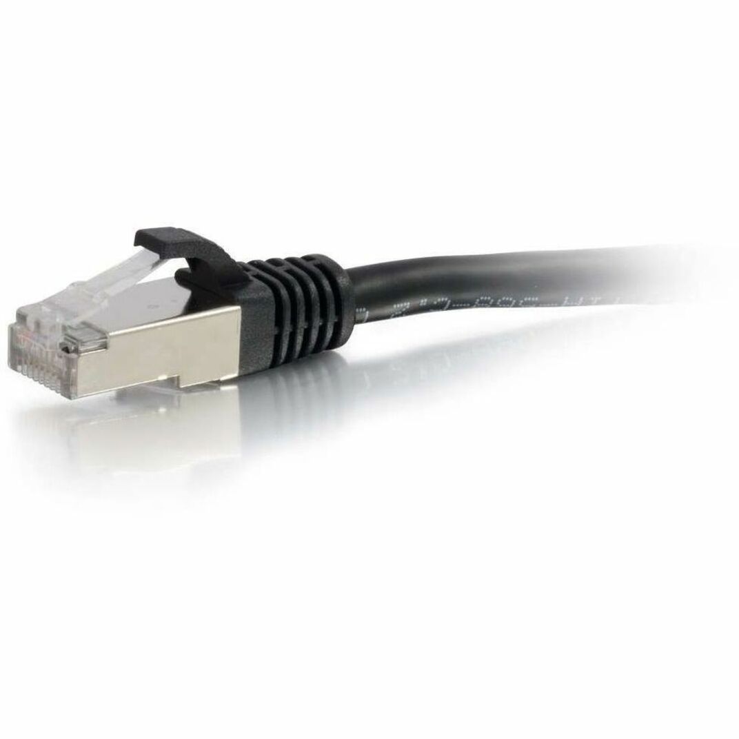 Detailed view of snagless boot and RJ-45 connector on Cat6a network cable-alternate-image2