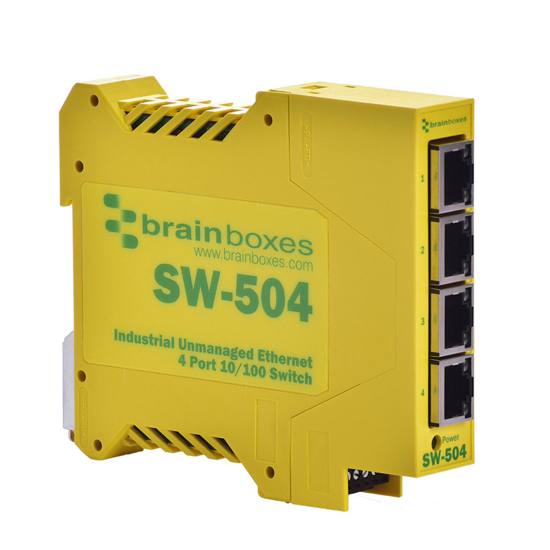 Brainboxes INDUSTRIAL ETHERNET 4 PORT SWITCH (SW-504)