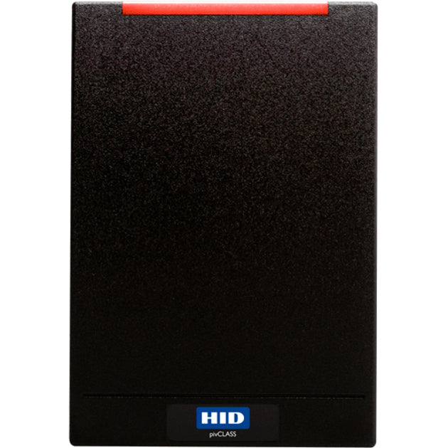 HID pivCLASS RP40-H smart card reader with black enclosure, red status indicator bar, and blue HID pivCLASS branding-alternate-image1