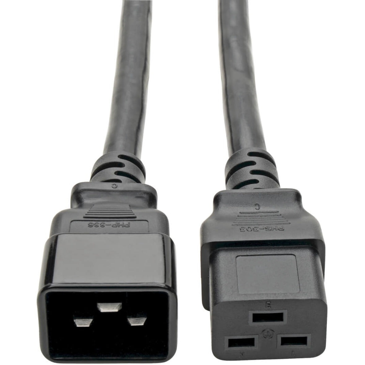 Close-up view of C19 and C20 power connectors showing detailed pin configuration and build quality-alternate-image1