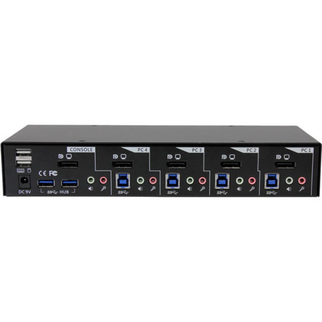 StarTech.com 4 Port SuperSpeed USB 3.0 DisplayPort KVM Switch with Audio and Cables (SV431DPU3A)