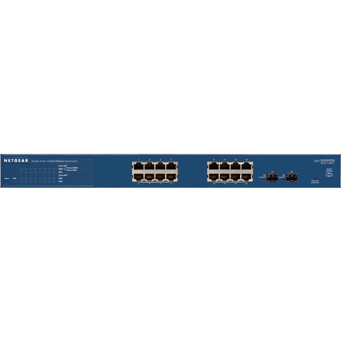 NETGEAR 16-Port Smart Managed Pro Switch, GS716T (GS716T-300NAS)