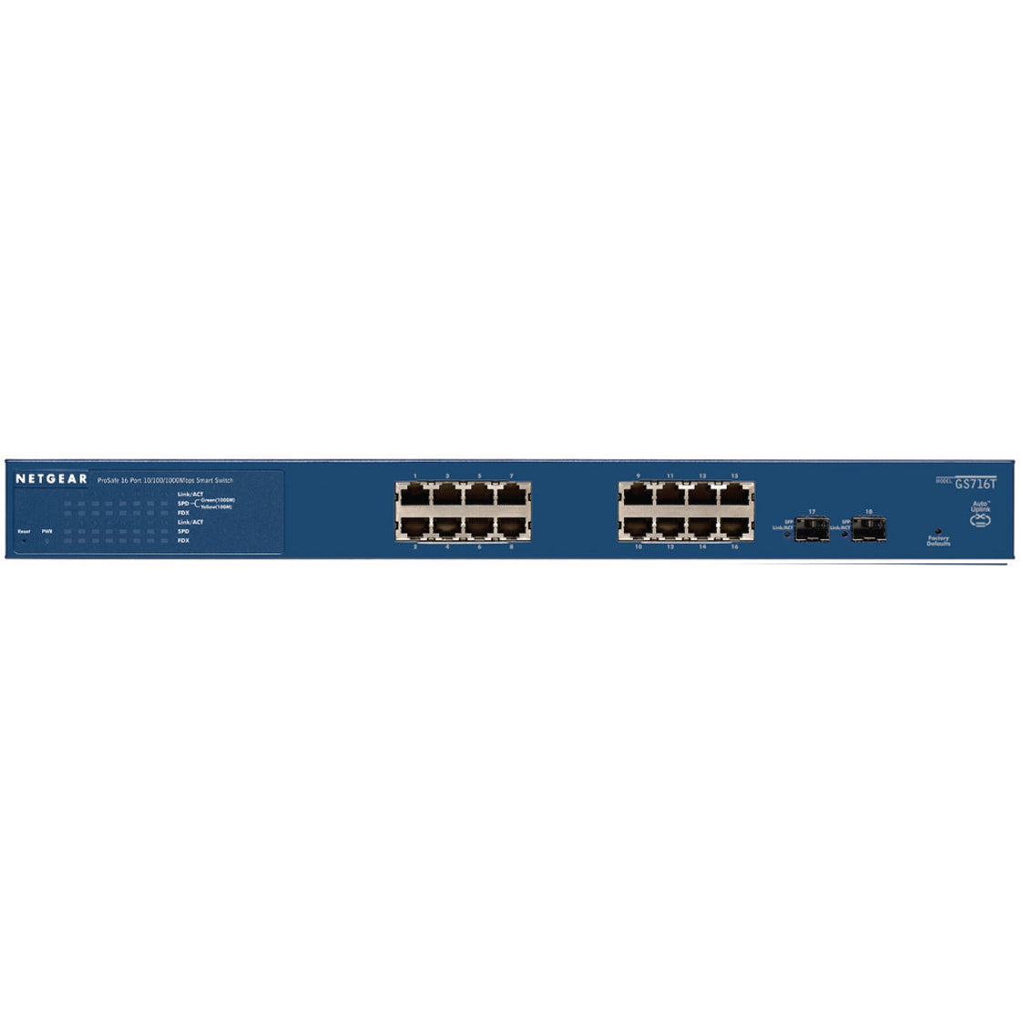 NETGEAR 16-Port Smart Managed Pro Switch, GS716T (GS716T-300NAS)
