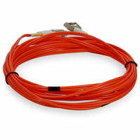 4M orange multimode fiber cable with LC connectors displayed in oval configuration-alternate-image4