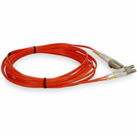 Orange multimode fiber patch cable displayed with LC connectors at ends-alternate-image6