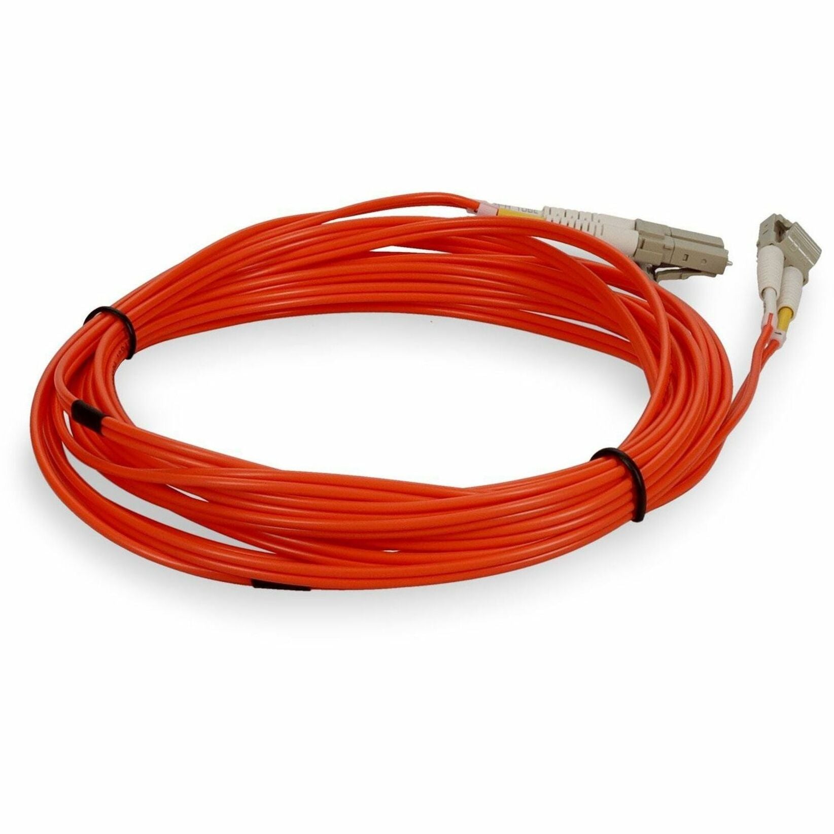 Orange LC to LC fiber patch cable shown with connectors visible-alternate-image5