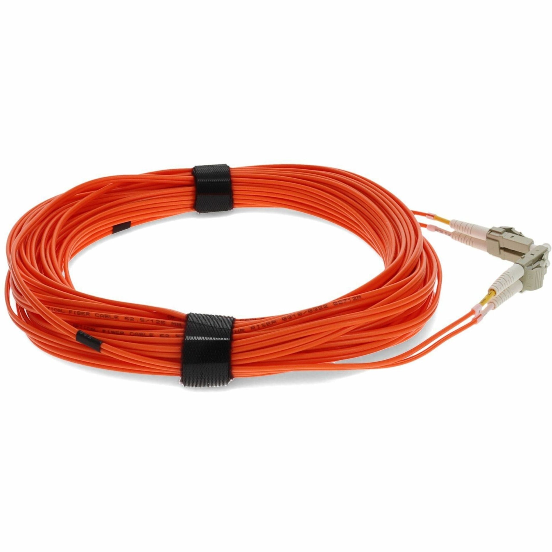 Detailed view of orange fiber cable construction and durability features-alternate-image6