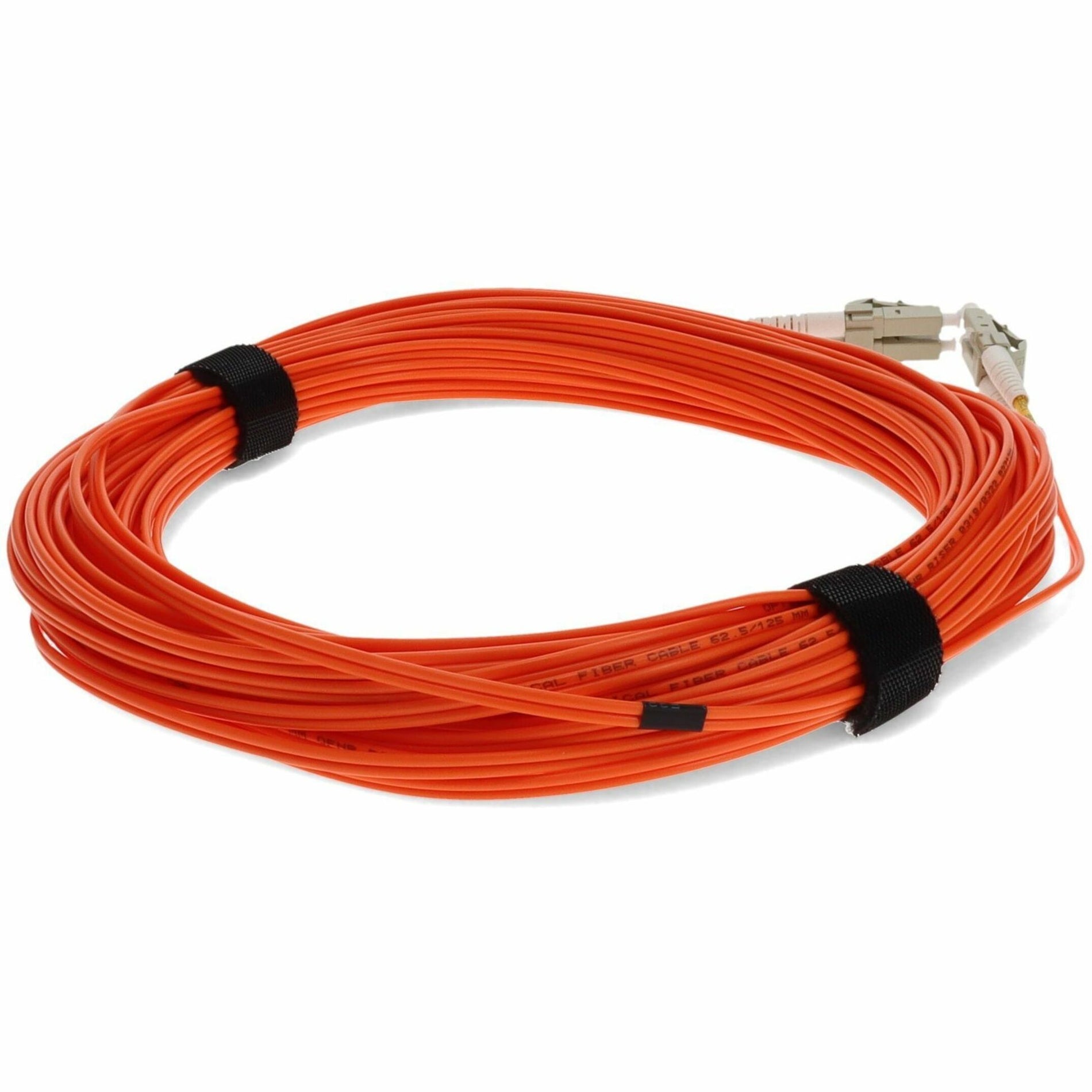 Curved view of orange fiber cable demonstrating bend radius protection-alternate-image5