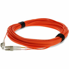 AddOn Multi-Mode Fiber Network Cable, 15M OM1 Duplex LC/LC MMF 62.5/125 Orange Patch Cable, OFNR Riser-Rated, Physical Contact Molded, Supports 10GbE - ADD-LC-LC-15M6MMF (3 Year Lifetime Warranty)