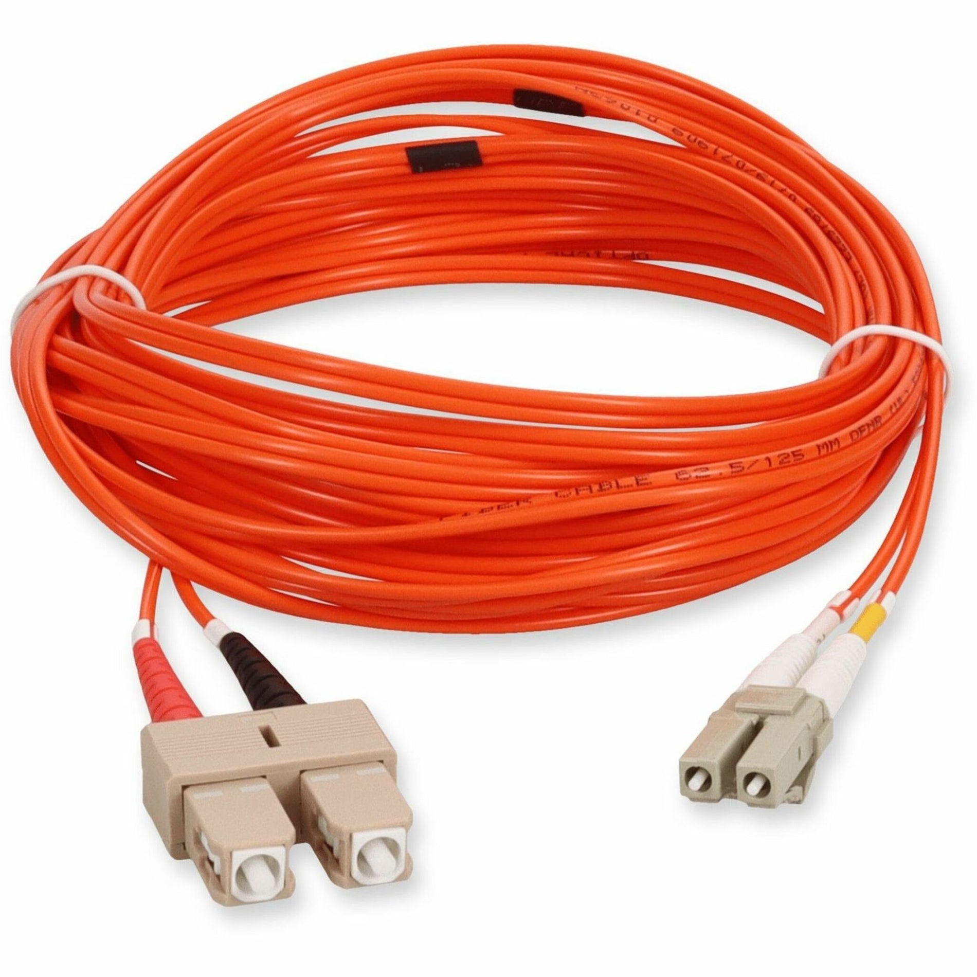 Full view of orange fiber optic patch cable showing both connector ends and cable length-alternate-image6