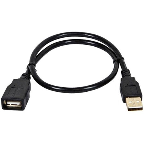 Monoprice 1.5ft USB 2.0 A Male to A Female Extension 28/24AWG Cable (Gold Plated) (5431)