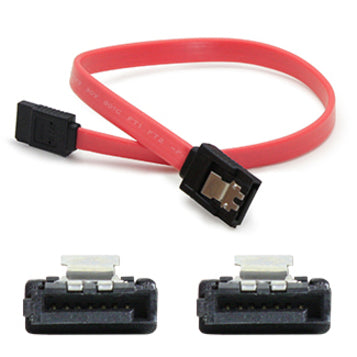 AddOn 5PK 12IN LATCHING SATA TO SATA CABLE RED SERIAL ATA F TO F (SATAFF12IN-5PK)