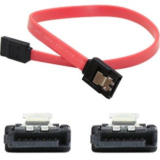 AddOn 5PK 18IN LATCHING SATA TO SATA CABLE RED SERIAL ATA F TO F (SATAFF18IN-5PK)