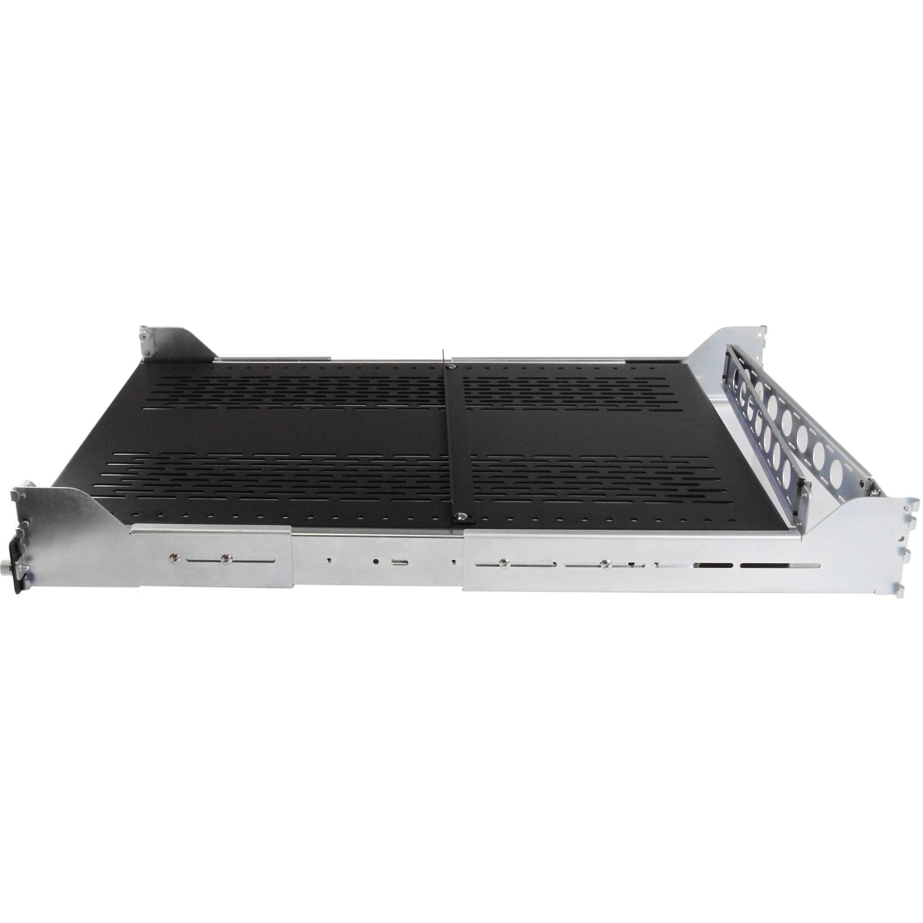 StarTech.com 2U Vented Sliding Rack Shelf w/ Cable Management Arm & Adjustable Mounting Depth - 125lbs / 56.7kg (UNISLDSHF19M)